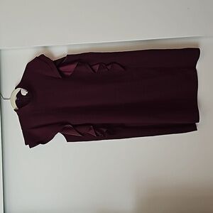 Kate Spade Cranberry/wine ruffle detail dress